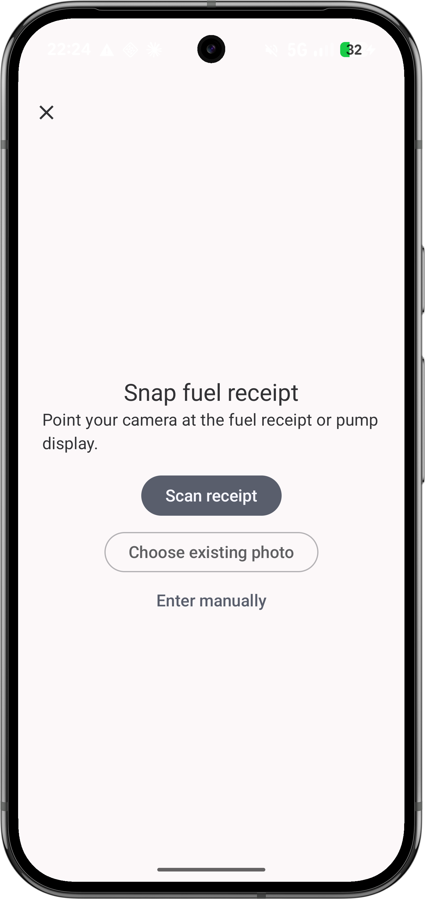 Snap fuel receipt capture sheet
